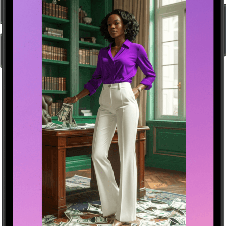 Money Comes to Me Abundantly – Motivational Mobile Wallpaper