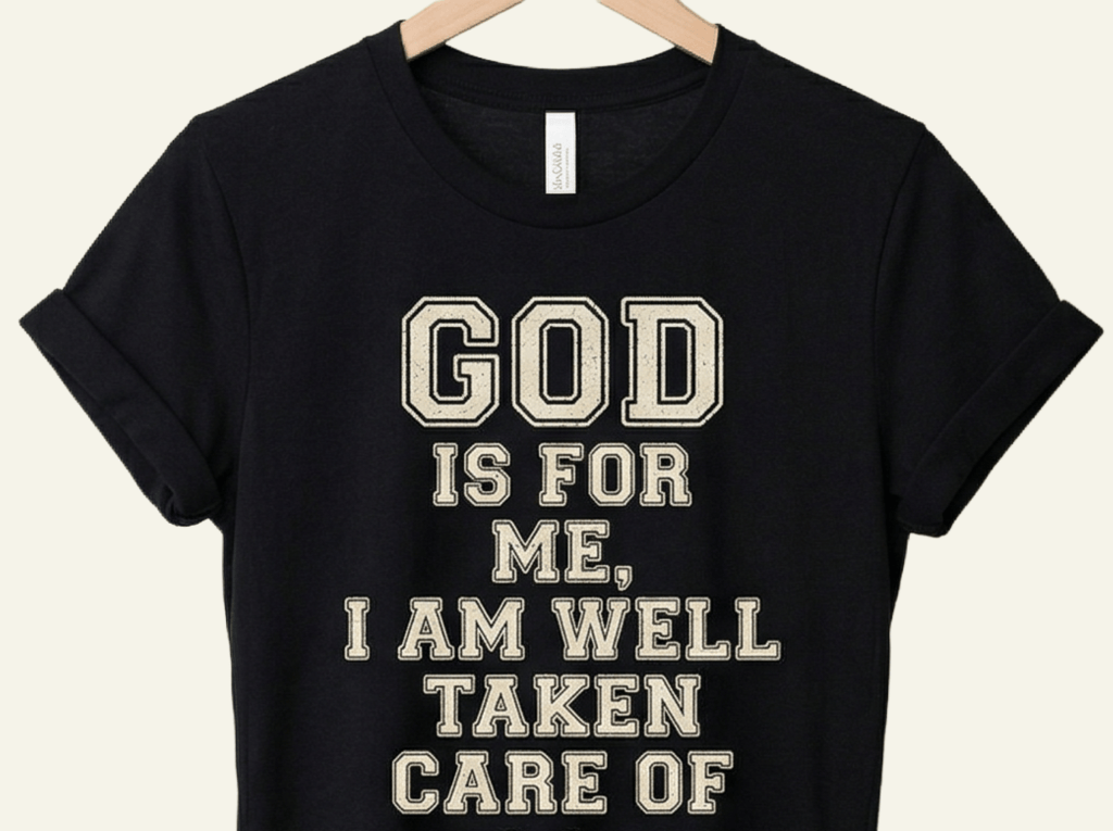 The Assurance Tee: God Is For Me. I Am Well Taken Care Of