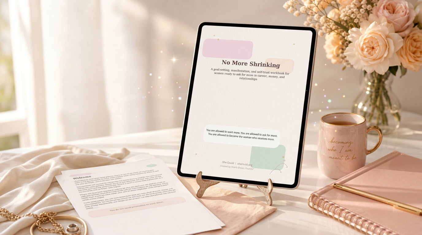 No More Shrinking workbook on iPad
